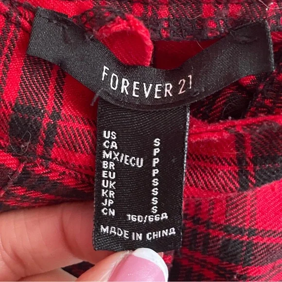 Forever 21 Red and Black Skater Skirt - Picture 3 of 4